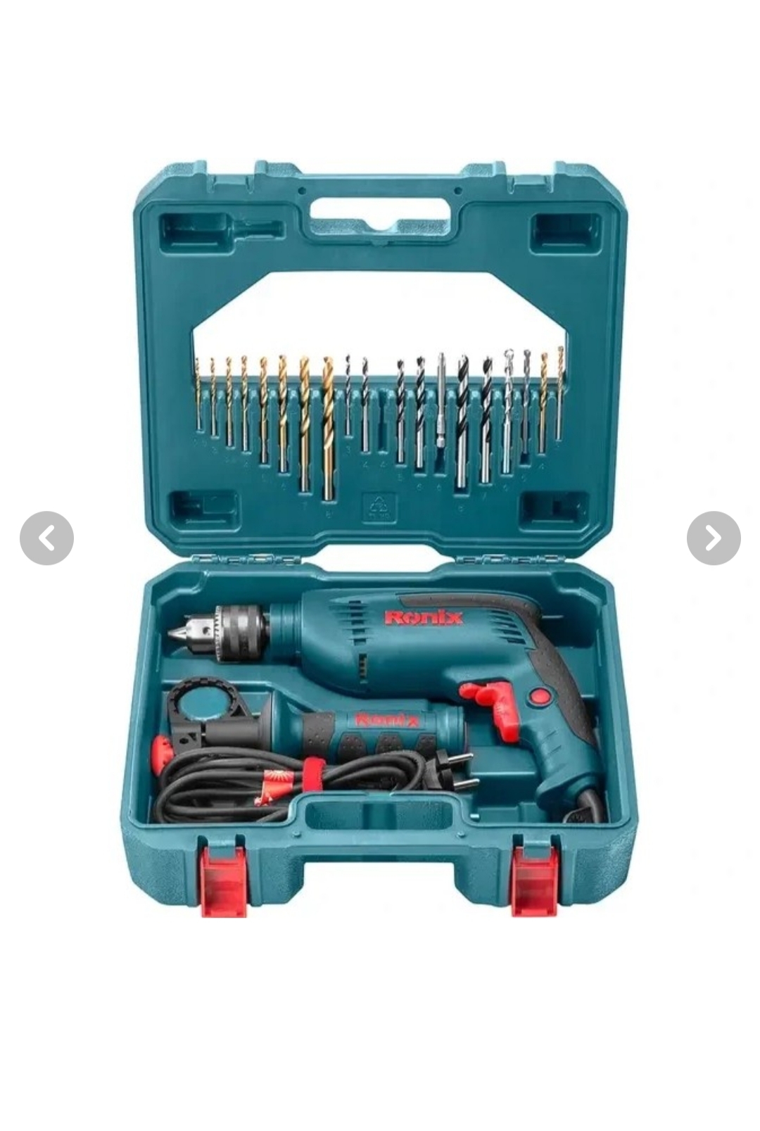 کیت دریل13میل چکشی 850وات رونیکس مدل 2250k