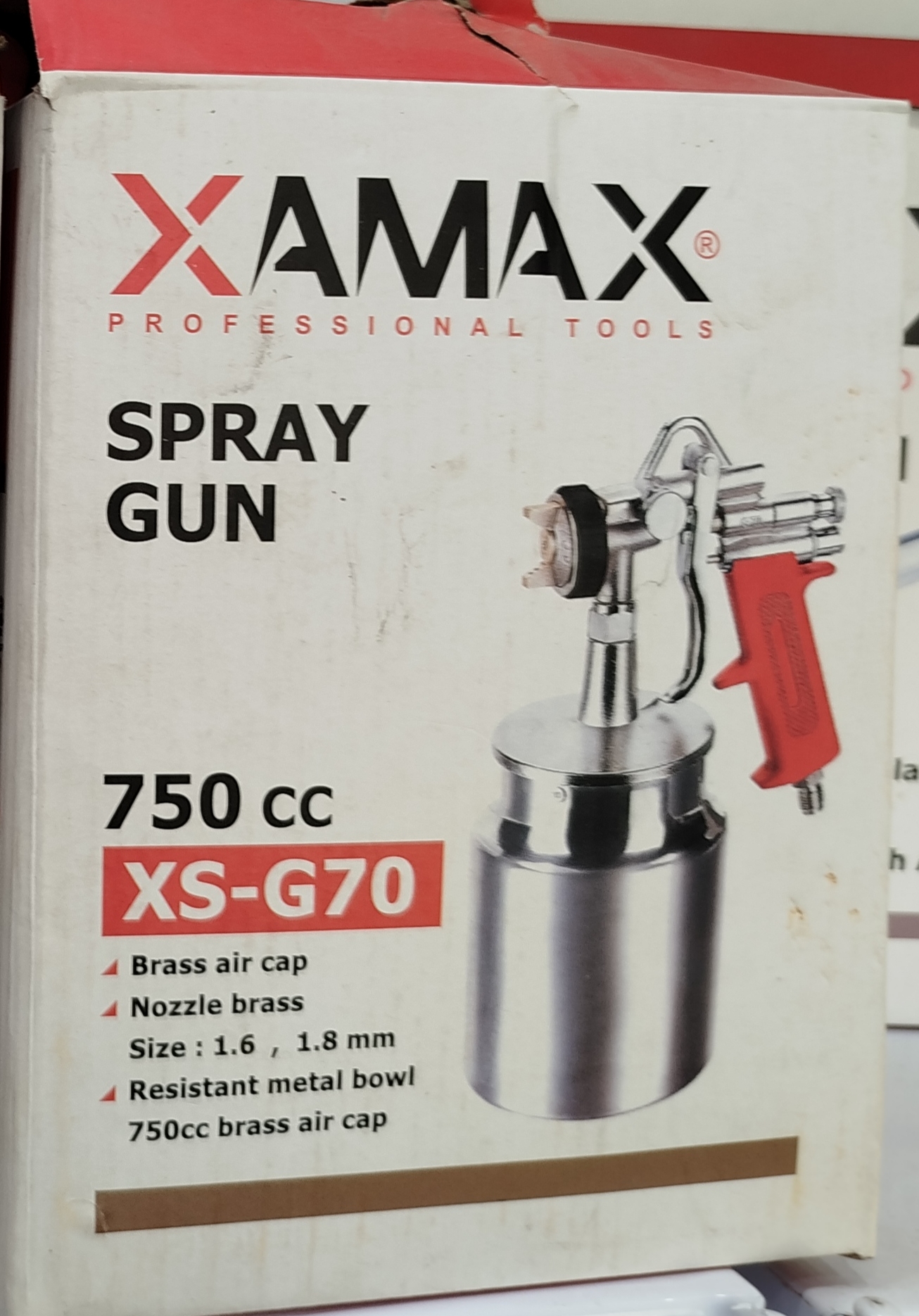 پیستوله رنگ پاش بادی ZAMAX مدل G-70 سه تنظیم75cc